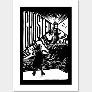 Ghosted Lino Cut Posters and Art